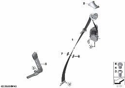 SAFETY BELT diagram for BMW Z4 E86 3.0si