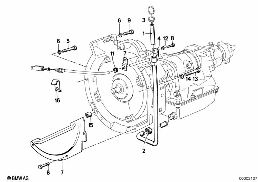 GEARBOX MOUNTING PARTS diagram for BMW 6 Series E24 635CSi