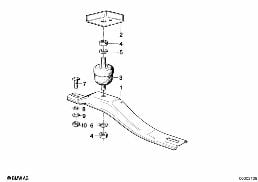 GEARBOX SUSPENSION/MOUNTING diagram for BMW 6 Series E24 635CSi