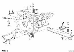 GEARBOX SUSPENSION/MOUNTING diagram for BMW 7 Series E23 733i