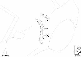 Habillage montant central diagram for BMW Z4 E85 2.5i