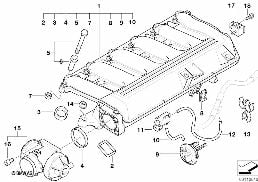 Insugn.anläggning AGR - Vakuum styrd diagram for BMW 5 Series E60 530d