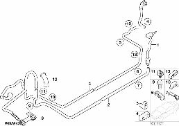 Przewód paliwa/Przewód przepłuk. pow. diagram for BMW MINI R50 Cooper