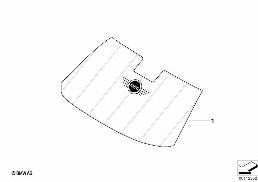 Sunshade for Windshield diagram for BMW MINI R50 Cooper