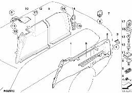 行李箱饰件 侧面 diagram for BMW 5 Series E39 520d