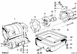 ZF 3HP22 HOUSING PARTS/OIL PAN diagram for BMW 3 Series E21 323i