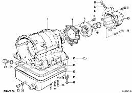 ZF 3HP22 HOUSING PARTS/OIL PAN diagram for BMW 6 Series E24 635CSi