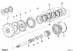 ZF 3HP22 DRIVE CLUTCH A diagram for BMW 3 Series E30 323i