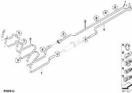 燃油管路 diagram for BMW 7 Series E65 730d