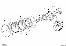 ZF 3HP22 DRIVE CLUTCH B diagram for BMW 3 Series E21 323i