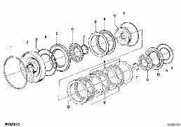 ZF 3HP22 BRAKE CLUTCH C/C' diagram for BMW 6 Series E24 635CSi