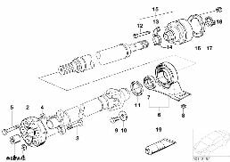 DRIVE SHAFT-CEN.BEARING-CONST.VEL.JOINT diagram for BMW 3 Series E36 M3