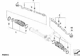 STEERING LINKAGE/TIE RODS diagram for BMW Z4 E86 M3.2