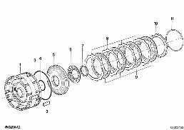 ZF 3HP22 BRAKE CLUTCH D diagram for BMW 6 Series E24 635CSi