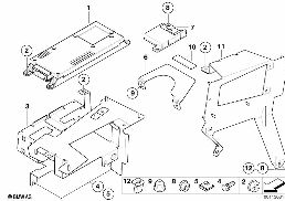 Pièces pour SA 638 - coffre à bagages diagram for BMW 5 Series E39 525td