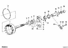 ZF 3HP22 OUTPUT diagram for BMW 7 Series E23 733i