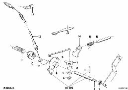ZF 3HP22 GEAR SHIFT/PARKING LOCK diagram for BMW 3 Series E21 323i