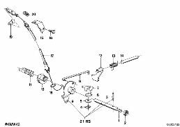 ZF 3HP22 GEAR SHIFT/PARKING LOCK diagram for BMW 6 Series E24 635CSi