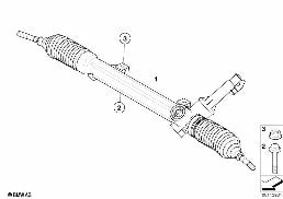 Mécanisme de direction diagram for BMW Z4 E85 2.5i