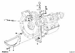 TRANSMISSION PARTS diagram for BMW 3 Series E21 323i