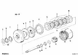 ZF 3HP22 DRIVE CLUTCH A diagram for BMW 7 Series E23 735i