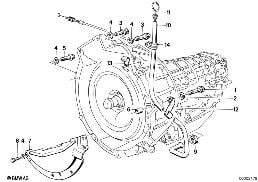 GEARBOX MOUNTING PARTS diagram for BMW 6 Series E24 635CSi