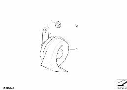 HORN diagram for BMW Z4 E85 3.0si