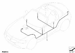 AUDIO WIRING HARNESS diagram for BMW Z4 E85 2.5i