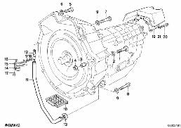 Getriebe Anbauteile/Befestigung diagram for BMW 5 Series E34 535i