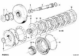 ZF 4HP22/24 DRIVE CLUTCH A diagram for BMW 6 Series E24 635CSi