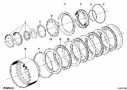 ZF 4HP22/24 BRAKE CLUTCH F diagram for BMW 6 Series E24 635CSi