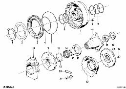 ZF 4HP22/24 OUTPUT diagram for BMW 6 Series E24 635CSi