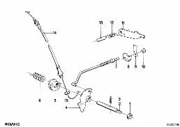 ZF 4HP22/24 GEAR SHIFT/PARKING LOCK diagram for BMW 6 Series E24 635CSi