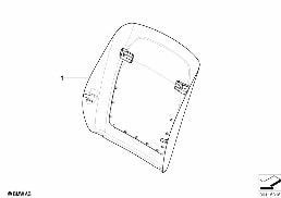 Pannello post.indiv, sedile sport, cuoio diagram for BMW X5 E53 4.8is