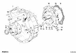 ZF 4HP22/24 Gehäuseteile/Ölversorgung diagram for BMW 7 Series E32 750iL
