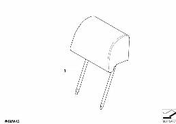 Poggiatesta indiv., sedil.confort, cuoio diagram for BMW X5 E53 4.8is