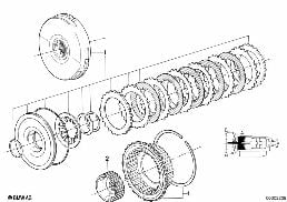 ZF 4HP22/24 Antriebskupplung A diagram for BMW 7 Series E32 750iL