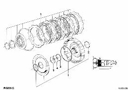 ZF 4HP22/24 Antriebskupplung B diagram for BMW 7 Series E32 750iL