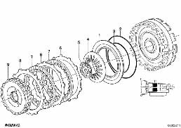 ZF 4HP22/24 Bremskupplung C diagram for BMW 7 Series E32 750iL