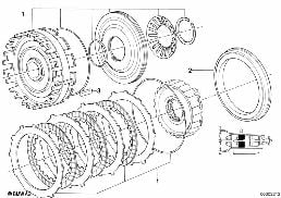 ZF 4HP22/24 Bremskupplung D diagram for BMW 7 Series E32 750iL