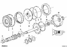 ZF 4HP22/24 Planetenradsätze diagram for BMW 7 Series E32 750iL