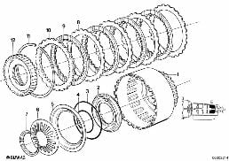 ZF 4HP22/24 Antriebskupplung E diagram for BMW 7 Series E32 750iL