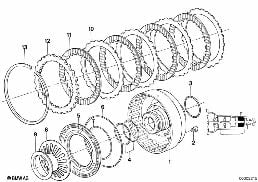 ZF 4HP22/24 Bremskupplung F diagram for BMW 7 Series E32 750iL