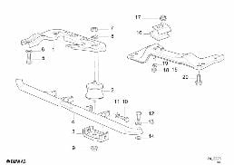 Upphängning för växellaada diagram for BMW 3 Series E36 320i