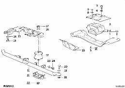 Upphängning för växellaada diagram for BMW 3 Series E36 320i
