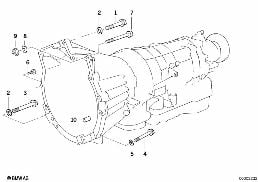Vaexellaada monteringsdetaljer/montering diagram for BMW 3 Series E36 320i