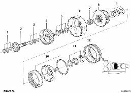 A5S310Z PLANET WHEEL SETS diagram for BMW 7 Series E38 725tds