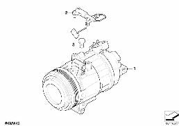 RP A/C COMPRESSOR diagram for BMW Z4 E85 2.5si