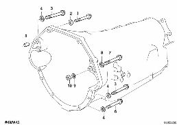 GEARBOX MOUNTING diagram for BMW 5 Series E34 530i