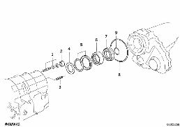 A5S310Z afdrijving - vierwiel diagram for BMW 5 Series E34 525ix
